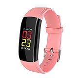 IGEMY UPX Bunte Smart Handgelenk Band Schlaf Sport Fitness Tracker Schrittzähler Armbanduhr (Rosa)