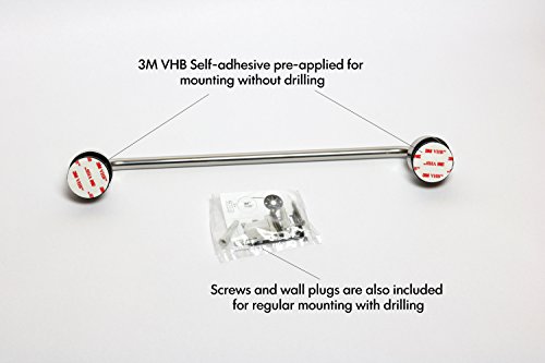 Kapitan 40 cm Handtuchhalter V2A 18/10 Edelstahl Handtuchständer, Handtuchstange, AISI 304 18/10, poliert, Wandmontage, Made in EU, 20 Jahre Garantie - 4