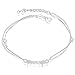 Produktbild Moonuy Frauen Hanf Knöchel Kette fünfzackigen Stern Fußkettchen Party Abend Aktivität gerade Liebe Armband Legierung schönen Fuß Schmuck Sandale Strand (C)