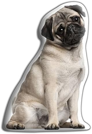 Pug Dog Gift - MIDI - Beautiful Strokable Cuddle Cushion – Made for cuddling up to. ( Size H32 cms x W23 cms)