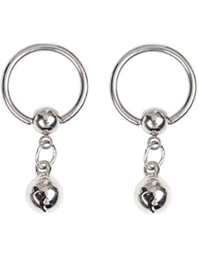 Bodya Captive Bead Ringe mit Glocken Drop Chirurgenstahl 14G Ohr Bauchnabel Lippe Augenbrauen Brustwarzen Hoop...