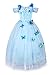Produktbild JerrisApparel Aschenputtel Kleid Prinzessin Kostüm Schmetterling Mädchen (130, Himmel Blau)