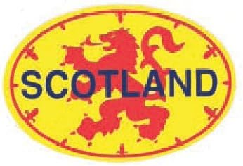 Scottish Lion Rampant Flag with Scotland Vinyl Oval Car Sticker Decal