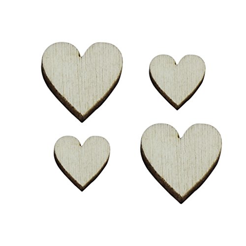 100pcs DIY Set Herz Holz Scrapbooking Dekoherzen Verschönerung Scrapbook - 3