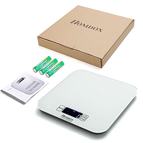 Homdox Digitale Küchenwaage Tara-Funktion 15Kg/1g Hohe Präzision Mini Multifunktionale Electronische Waage - 7