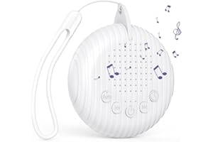 OQIMAX Machine à Bruit Blanc, 10 Sons Apaisants, 3 Minuteries et Fonction de Mémoire, USB, Mode Automatique, Mini Machine à Bruit de Dormir pour Bébé, Enfant, Maison, Voyage