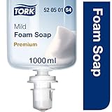 jabon liquido sin espuma Se puede utilizar con los dispensadores de jabón en espuma Tork, que son fáciles de usar y proporcionan una buena higiene de manos a todos los usuarios