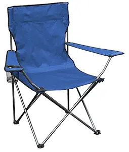 Inditradition Folding Camping & Fishing Chair | Lawn & Garden Chair | Perfect for Adult (Blue)