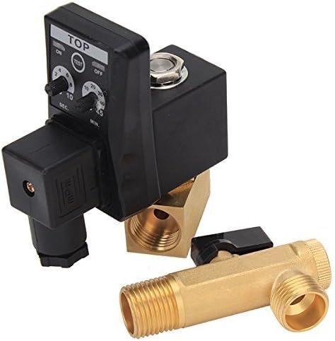 AC220V 1/2" Electronic Timed Air Compressor Automatic 2-way Drain Valve