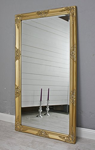 elbmöbel Wandspiegel groß in gold antik mit Holz-Rahmen barock 132 x 72cm - 2