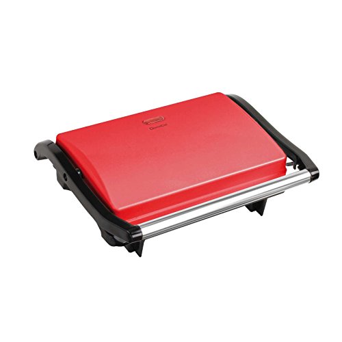 Kontaktgrill Deckel Sandwich-Maker 700 Watt Grill (Sandwich-Toaster, Multigrill, Tischgrill, Panini-Maker, Elektrogrill, Rot) - 3