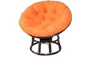 Morbuy Cojines sillas Jardin papasan, Suave y Acogedor Cojín Redondo Poliéster Cojín de Sillón para Interiores Exteriores Sala Cojín de Asiento (Naranja,120x120CM)