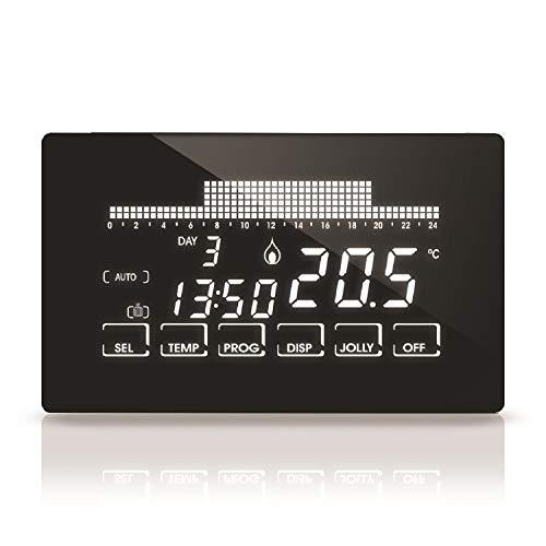 Fantini Cosmi - Cronotermostato con pantalla táctil retroiluminada, negro, CH193