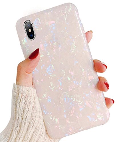 JAWSEU kompatibel mit iPhone XS Max Hülle TPU Silikon Hülle Schutzhülle 3D Geometrisches Muster Kratzfest TPU Silikon Schutz Handytasche Rückschale TPU Bumper Etui,Bunt