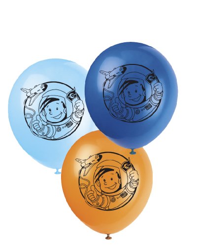 8-teiliges Luftballon-Set * Astronaut Flo * // Kindergeburtstag Kinder Geburtstag Feier Set Mottoparty Partygeschirr Deko Fest Party Motto Deko Weltraum Space Alien Raumschiff All Luftballons Ballons