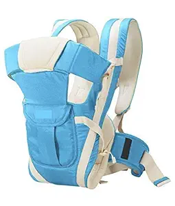 NV MART Baby Carrier Bag/Adjustable Hands Free 4 in 1 Baby/Baby sefty Belt/Child Safety Strip/Baby Sling Carrier Bag/Baby Back Carrier Bag (Sky Blue) Front Carry Facing