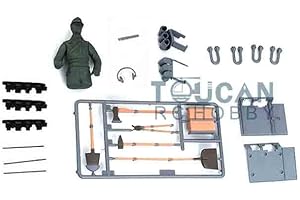 wheelfun Heng Long RC Tank Plastic Decoration Set for 1/16 German Tiger I RC Tank 3818 Parts Bag