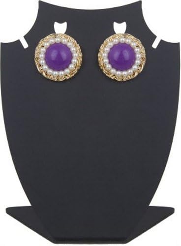 INAYA Women’s Tops Handcrafted Alloy Jewelry Purple Beaded Fashionable Jewell...