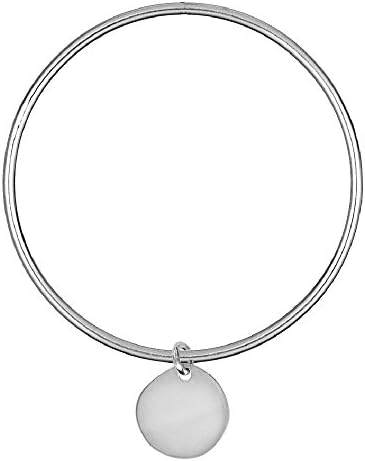 Sterling Silver 925 Sterling Silver Bangle – Individually Shape Bar: Engraved Free of Charge