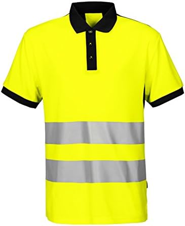 Projob 646008-11-9 Top Pique with Ripp/Collar Three Buttons, Yellow/Black, 3XL