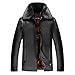 Produktbild Lederjacke Herren UFODB Motorradjacke Männer Bikerjacke Dicker Winterjacke Mode Hardshelljacke Sportmantel Wollmantel Allwetterjacke übergangsjacke