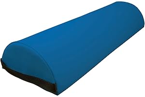 ZEN MASSAGE WARE Zen – Medio Rodillo Pilates Grande de camillas de Masaje y Fisioterapia 60 x 23 x 11cm - Medio Rodillo Espuma para pies y Rodillas Medio Rodillo Yoga de posicionamiento Dorsal y Lateral Azul Rey