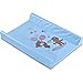 Baby Cot Padded Changing Mat with Hard Base and Measuring Scale - Blue Teddy