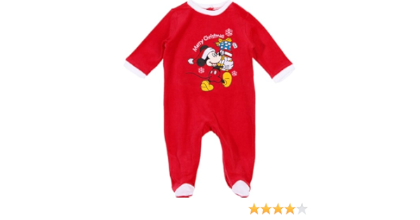 Pyjama Noel Bebe Merry Christmas Mickey Disney Baby Rouge 6mois Amazon Fr Vetements