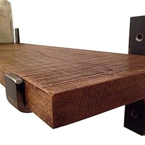 Wand Schwimmende Regale aus Metall Eisen und Holz für Bar Wohnzimmer