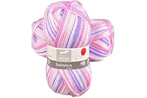 Laines Cheval Blanc - BABYLUX COLOR fil à tricoter layette 50g 100% acrylique - Idéale pour le tricot bébé