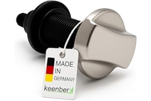 KEENBERK Küchenspüle Drehexcenter Ersatzteil Set - Kappe Edelstahl hochglanz + Drehbetätigung für Excenterventile in Premium-Qualität Made in Germany