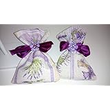 2 wunderschöne, dekorative Lavendel-Säckchen *25 g Lavandin* 14 cm x 10 cm Neu
