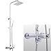 Produktbild LJ&L Badezimmer-Dusche-Set, Kupfer 3-in1-Wasserhahn Set, Edelstahl Stabstahl Top Sprinkler- und Handbrause, gehobenen Wall Mount Duschsystem