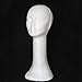 Foam Model Head, FEITONG Mannequin Female Foam Long Neck Head Model Hair Hat Wig Glasses Stand Display (1Pc, white)