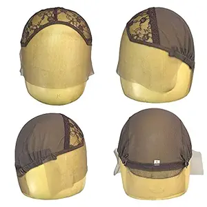 Blizzard Lace Front Wig Cap for Making Wigs with Adjustable Strap Glueless Weaving Cap Wig Caps (Medium 22.5inch, Light Brown)
