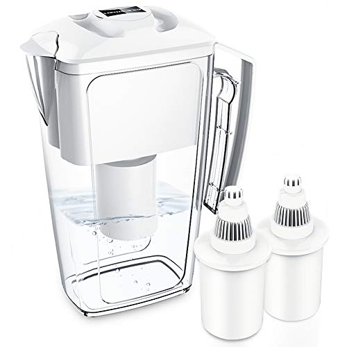 Alkaline Water Filter Jug With 2 Long Life Filter Cartriges 25l Oxa Smart Cool Water Pitcher Bpa Freewhite