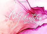  16. Geburtstag Gästebuch: Mädchen Gäste Geburtstagsbuch Pink Hellrosa Pastell zum Eintragen Geburtstagswünsche für Geburtstagsfeier - Erinnerungsalbum 16 Jahre Liniert - Party Dekoration Buch Modern