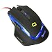 Produktbild Gaming Maus, iKross G2 Hochpräzise Optische Gaming-Maus mit Einstellbare DPI / 6 Tasten / LED Hintergrundbeleuchtung / Nylon Testelummanteltes USB-Kabel / Plug & Play - Schwarz