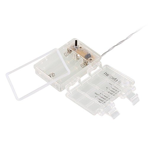 EchoSari 11M 100 LED Outdoor LED String Lichterkette Batterie betrieben mit Fernbedienung (dimmbar, Timer, 8 Betriebsarten) wasserdicht IP65 für Weihnachtsbaum- Party Hochzeits Events (Warmes Weiß) - 3