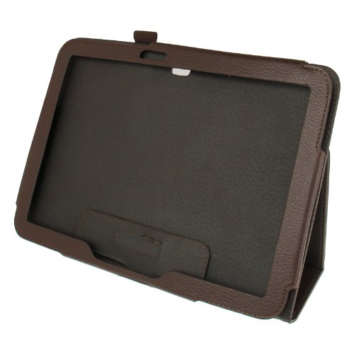 gada – Samsung Galaxy Tab 3 10.1 P5200 P5210 P5220 aufwendig verarbeitete Leder-Imitat tasche mit praktischer Standfunktion in schickem USA Style inkl. kostenloser Displayfolie und Touch Pen - 4