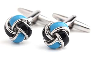 S&W SHLAX&WING Gemelli da uomo con confezione regalo Smalto in cristallo per matrimonio d'affari per camicie da smoking