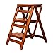 Produktbild NEVY Marken Falten, Ladder Hocker Treppe Multifunktion 3-stufig Massivholz Schemel Schuhregal Haushalt Platz Sparen, 2 Farben (Farbe : B)
