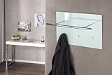 verchromte Haken DuNord Design Garderobe Wandgarderobe Kleiderhaken Hang up II Weiss Glas Chrom Design