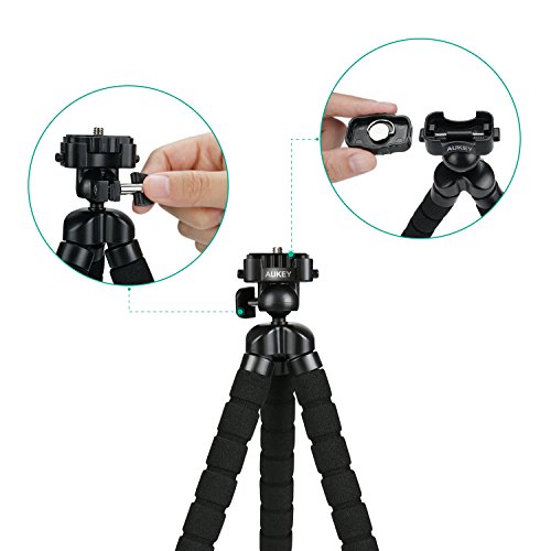 AUKEY Trípode Camara Flexible Mini 360°con Rosca 1/4
