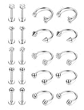 【✦SET✦】 Una orden incluye 10 piercings en el ombligo de diferentes estilos, que le brindan diferentes opciones para combinar con cualquier atuendo y ofrece brillantes joyas para el cuerpo para mujeres o niñas.