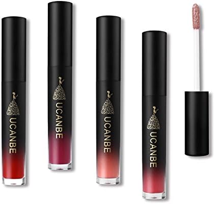4pcs Sexy Moisturize Pretty Lip Gloss Waterproof Pigment Lip glaze Lipstick Makeup (9)