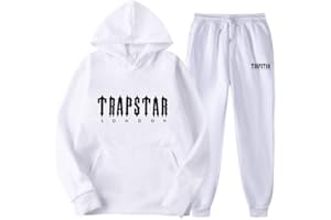 XYYYHTL Trapstar Tracksuit Tracksuit Mens Full Set Jogging Set Hooded Jacket + Trousers Pants Trapstar Pocket Tracksuit Unisex with Letter Print Suit for Autumn and Winter Trapstar Coat