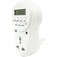 Digital Infinite Repeat Cycle Intermittent Timer Plug for Electrical Outlet, 24 Hour Programmable Indoor Timed Power Switch with Countdown Delay On and Off (120V, 15A), 1 Pack