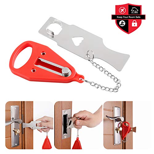 Cerradura de la puerta portátil Cerradura de viaje Bloqueo AirBNB Bloqueo de bloqueo de la escuela Bloqueo de bloqueo de la escuela También para seguridad Casa Apartamento Hotel Motel