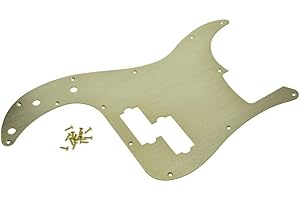 KAISH Battipenna a 13 fori in metallo anodizzato per mancini stile P Bass Style American Modern Style Standard Bass Pick Guard per Precision P Bass Gold
